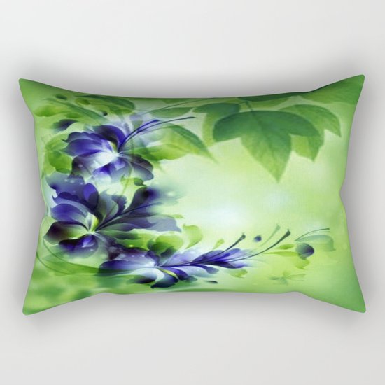 Cascading Bouquet Abstract Rectangular Pillow