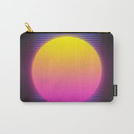 Retro 80's Neon Sunrise Carry-All Pouch | 1980, Wave, Sun, Retro, Vintage, 80S, Graphicdesign, Retrowave, Oldschool, 1980S 