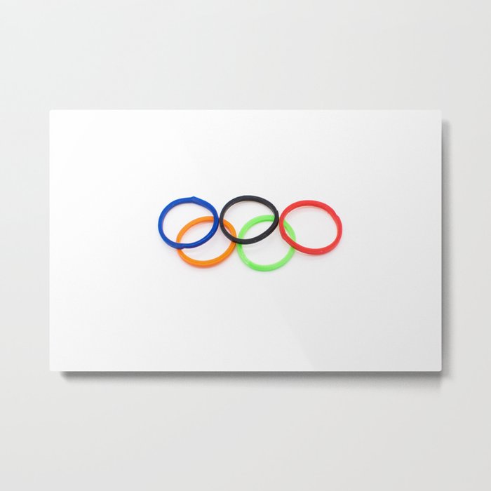 Olympic rings elastic Metal Print