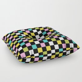 Multi Checkered Floor Pillow