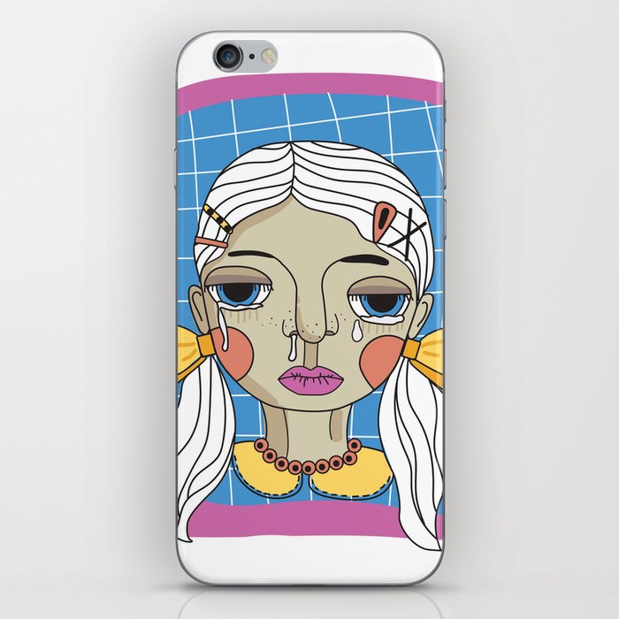 girl cry iPhone Skin