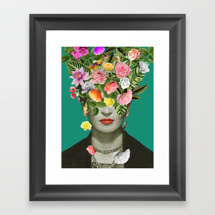 Frida Floral Framed Art Print