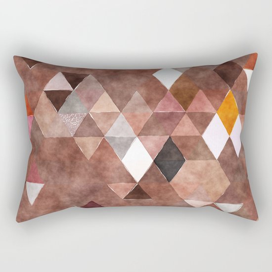 Retro Triangles Pattern 04 Rectangular Pillow