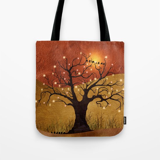 sunset and lights Tote Bag
