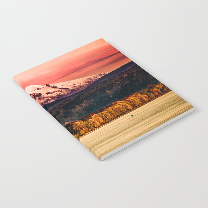 Sunset Snowy Mountain - Mt. Hood Notebook