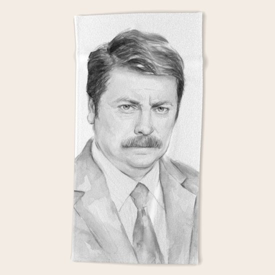 Ron Swanson Beach Towel
