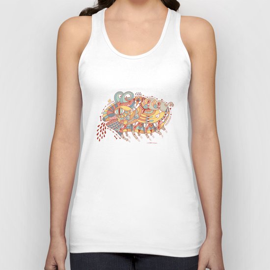 Goat Pig Monster Unisex Tank Top