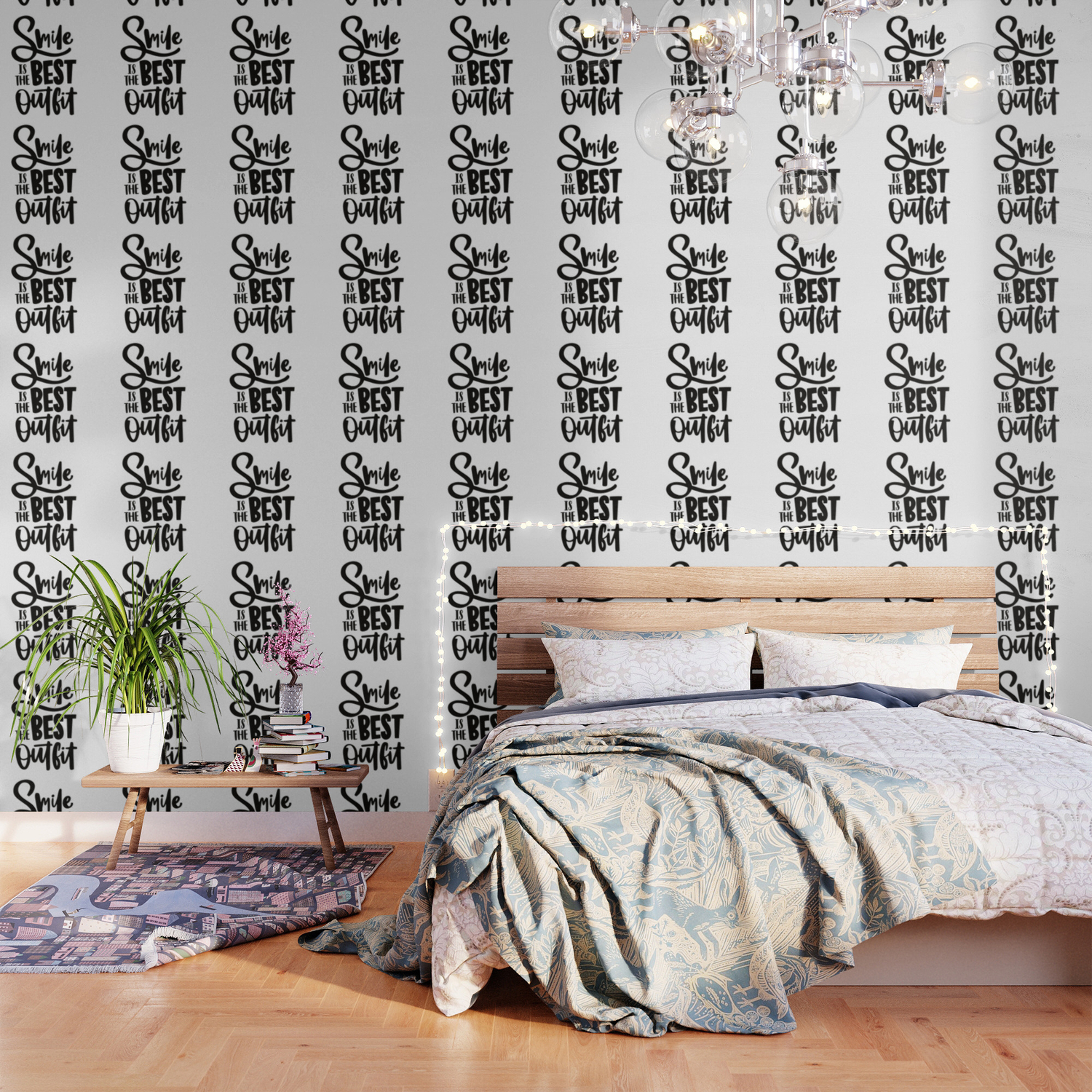 Smile Is The Best Outfit Typography Wallpaper