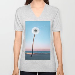 dandelion palm V Neck T Shirt