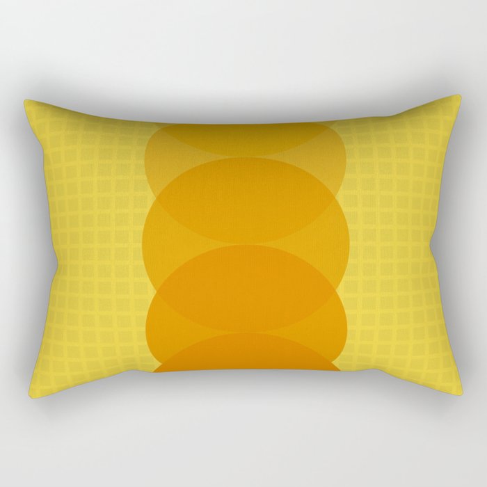 Grid retro color shapes 20 Rectangular Pillow