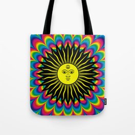 Psychedelic Hippie Trippy Summer Festival Tote Bag