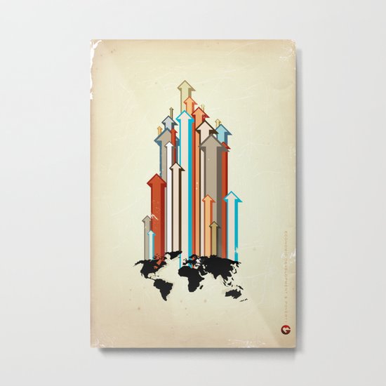 Glue Network Print Series "Economic Development" Metal Print