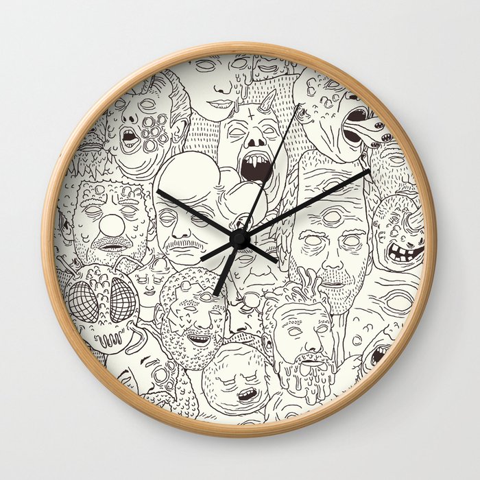 Faces of Math (no color edition)  Wall Clock