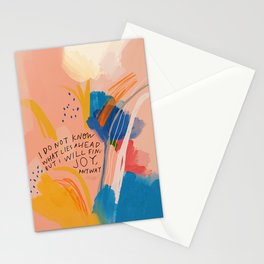 Find Joy. The Abstract Colorful Florals Stationery Card