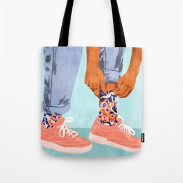 Pull Up Those Pretty Socks! | Optimism Hustle Positivity | Good Vibes Luck Pop Art Tote Bag