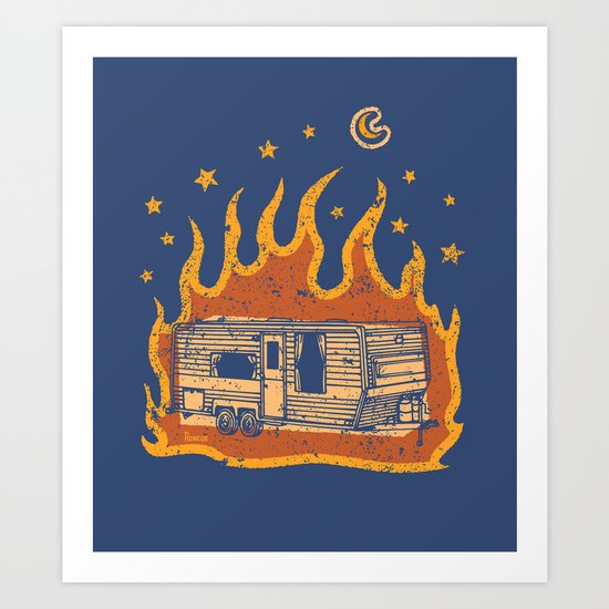 Midnight Trailer Art Print