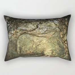 Great Britain Photography - Small Road In The British Forest Rectangular Pillow