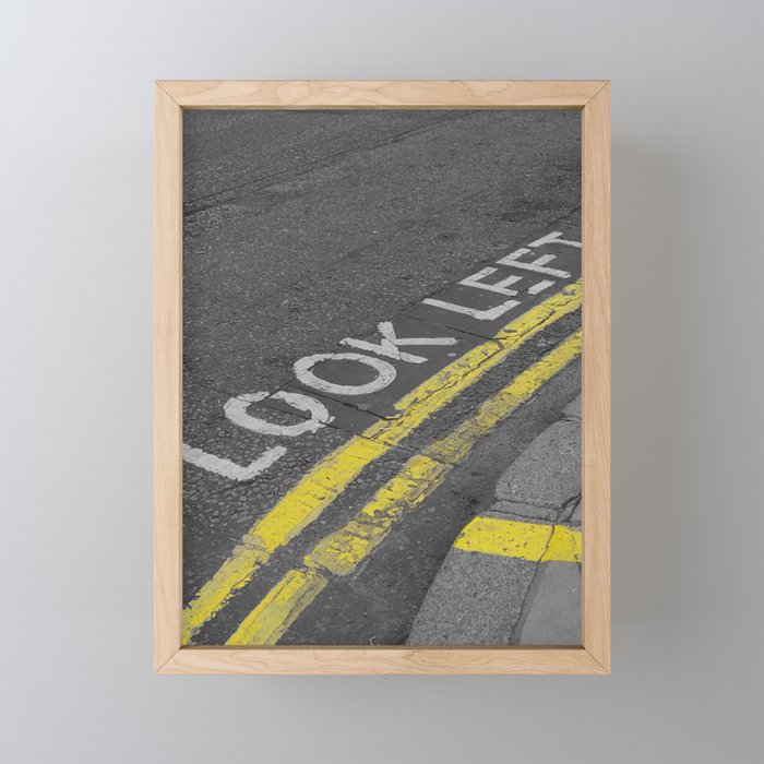 Look left Framed Mini Art Print