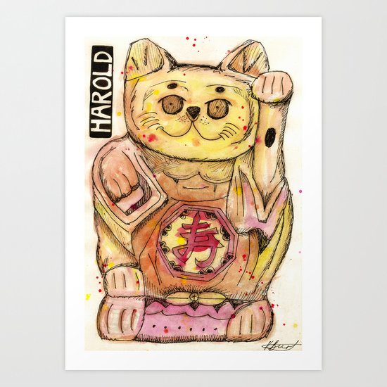 Harold the Chinese Cat Art Print