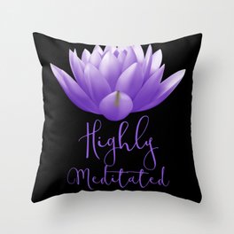 Lotus Flower Highly Meditated Relax Throw Pillow