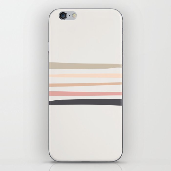 Inkaa - Nude Colourful Summer Retro Ink Stripes Design iPhone Skin