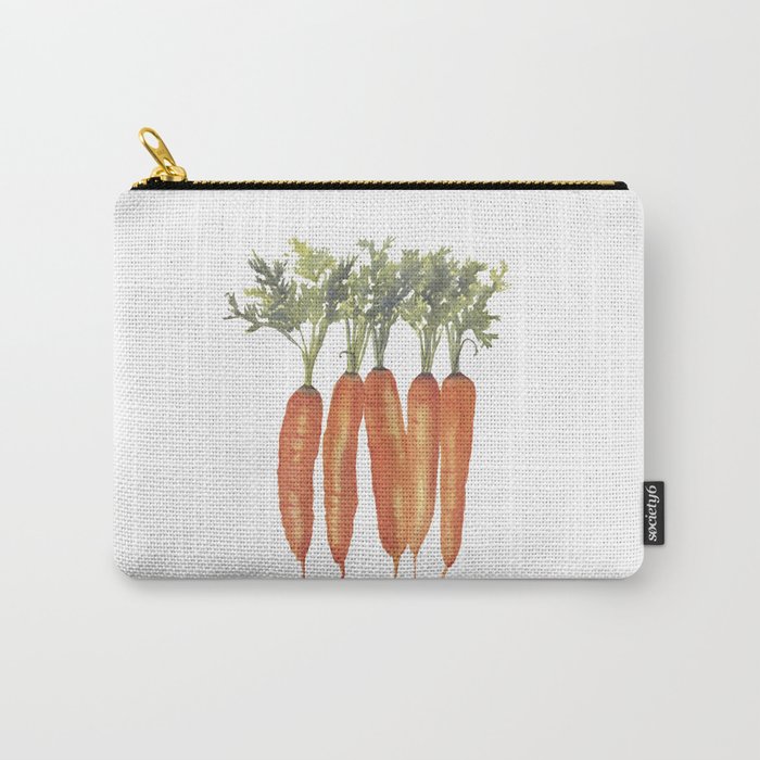 Carrots Watercolor Carry-All Pouch