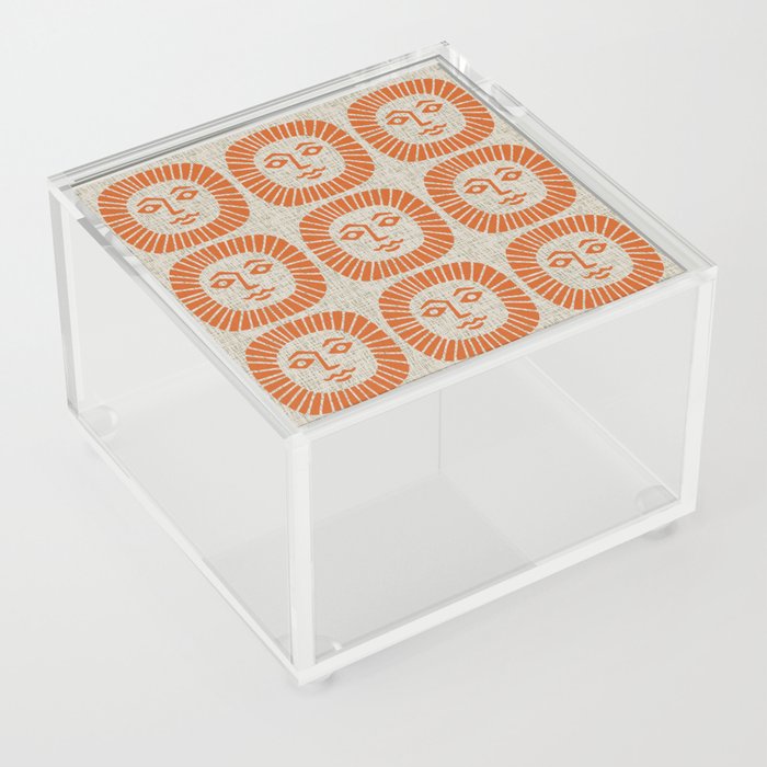 Retro Mid Century Modern Sunburst Pattern 537 Acrylic Box