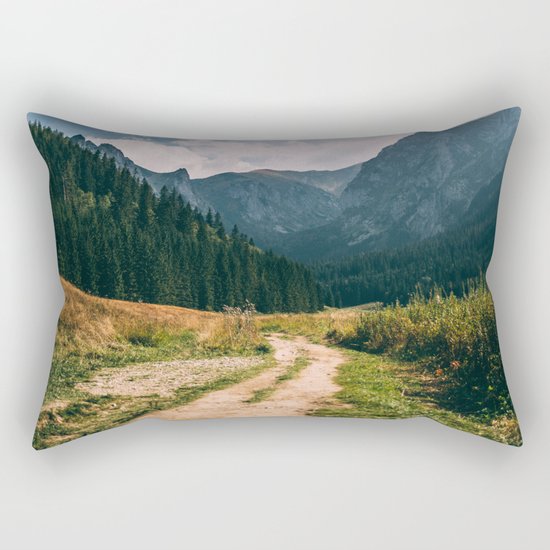 Sunny Mountain Valley Rectangular Pillow