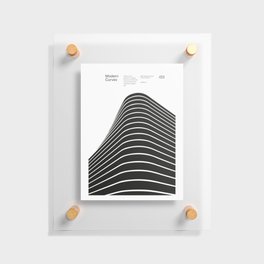 Modern Curves 03, Modern Architecture Design Poster, minimalist interior wall decor, Modern Art, Print, Typographic, Helvetica Neue Floating Acrylic Print