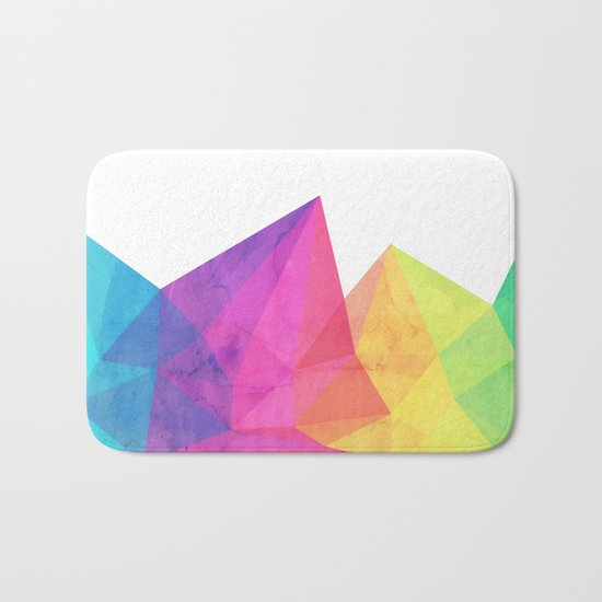 Fractal Rainbow Bath Mat