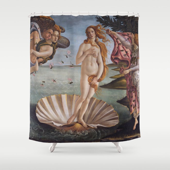 Sandro Botticelli The birth of Venus 1485 Artwork for Prints Posters Tshirts Men Women Kids Shower Curtain