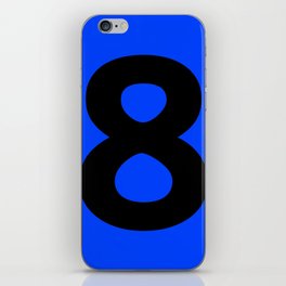 Number 8 (Black & Blue) iPhone Skin