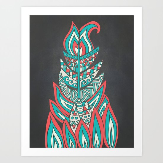 A Romantic Feather Art Print