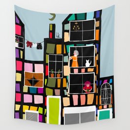 At Home In The City Wall Tapestry