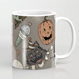 Retro Halloween Pattern (on mink) Coffee Mug