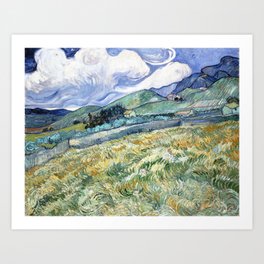 Landscape from Saint-Remy by Vincent van Gogh Art Print
