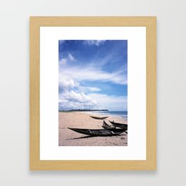 Canoes on the Beach | Madagascar Framed Art Print