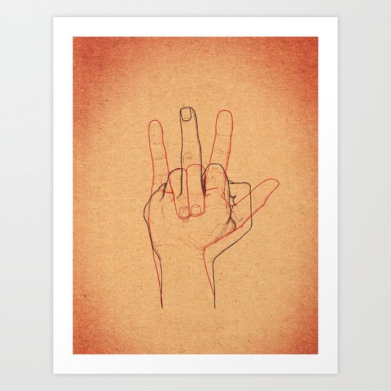 Love and Hate Art Print