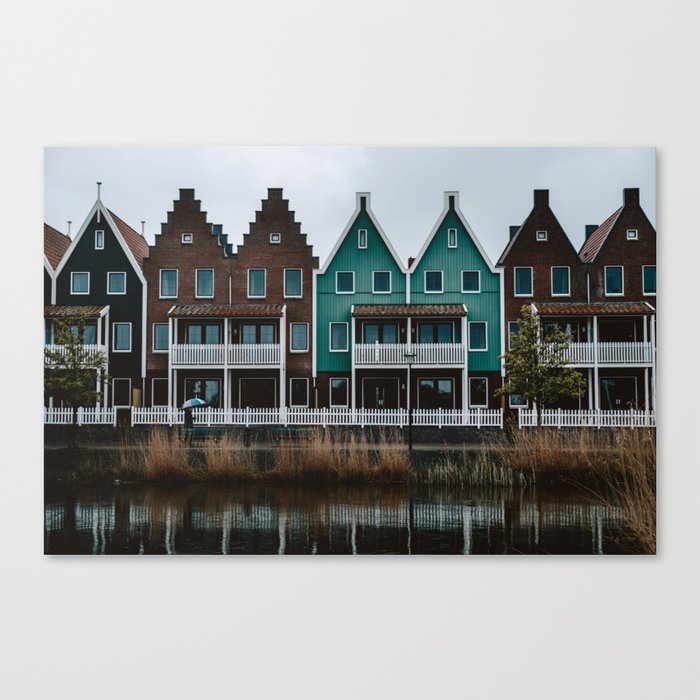Volendam houses color Canvas Print