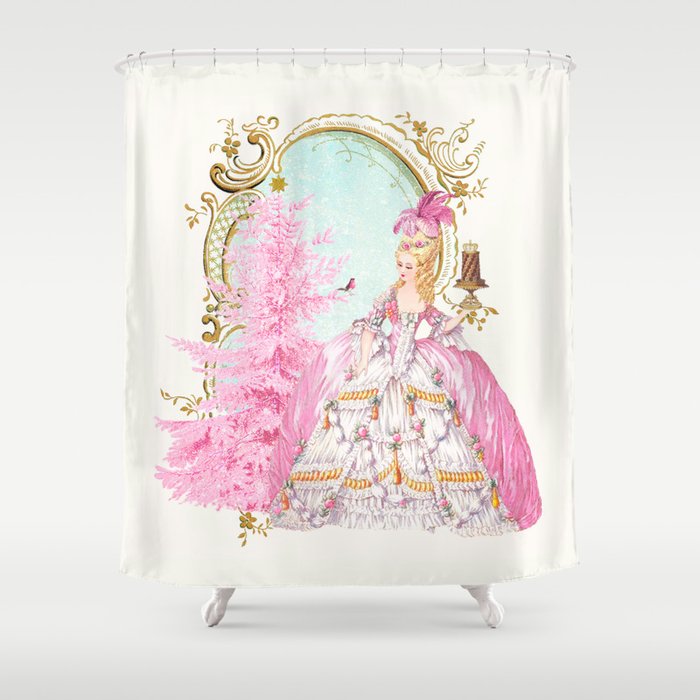 Marie Antoinette, Patisserie, Le Jardin Shower Curtain by Wendy Paula  Patterson