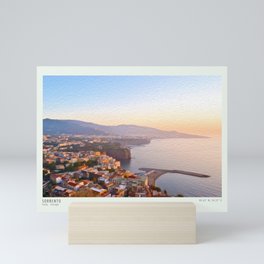 Sunset in Sorrento Italy Mini Art Print