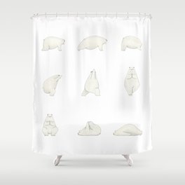 Yoga Bear Shower Curtain