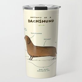 Anatomy of a Dachshund Travel Mug
