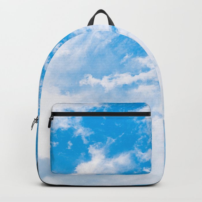 Palm Tree under Blue and White Backpack