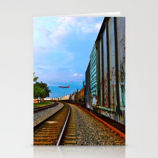 Planes, Trains, but no Automoblies Stationery Cards