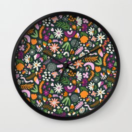 Cute Nature Pattern Kids Wall Clock