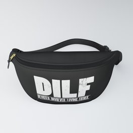 Mens DILF Dedicated Involved Loving Father print Funny Dad Gift Fanny Pack