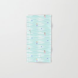 mermaid sea stripes Hand & Bath Towel