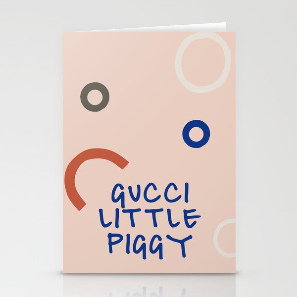 Fashion Pig Azure Stationery Cards