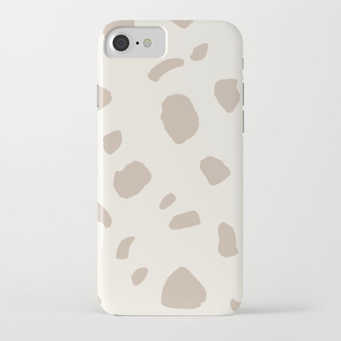 Neutral Beige Leopard Spots Pattern iPhone Case